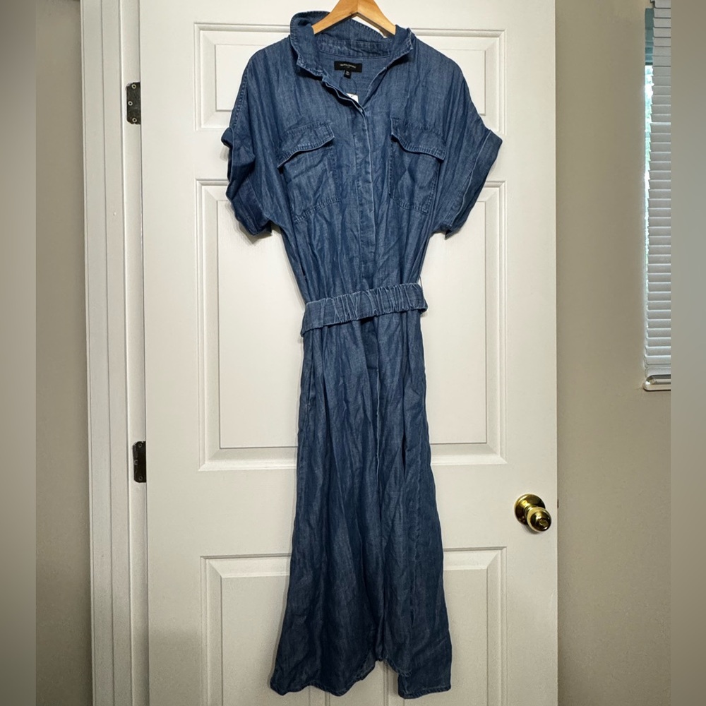 NWT! Banana Republic Chambray Utility Midi Shirtdress - Multiple🍉 - Picture 4 of 7